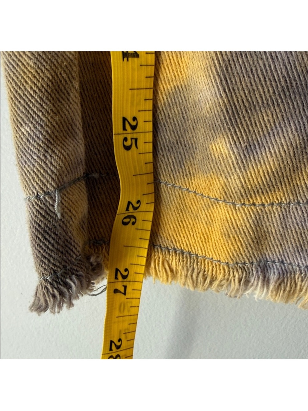 The Ragged Priest Tie-Dye Cargo Pants in Mustard & Charcoal - Picture 7 of 8